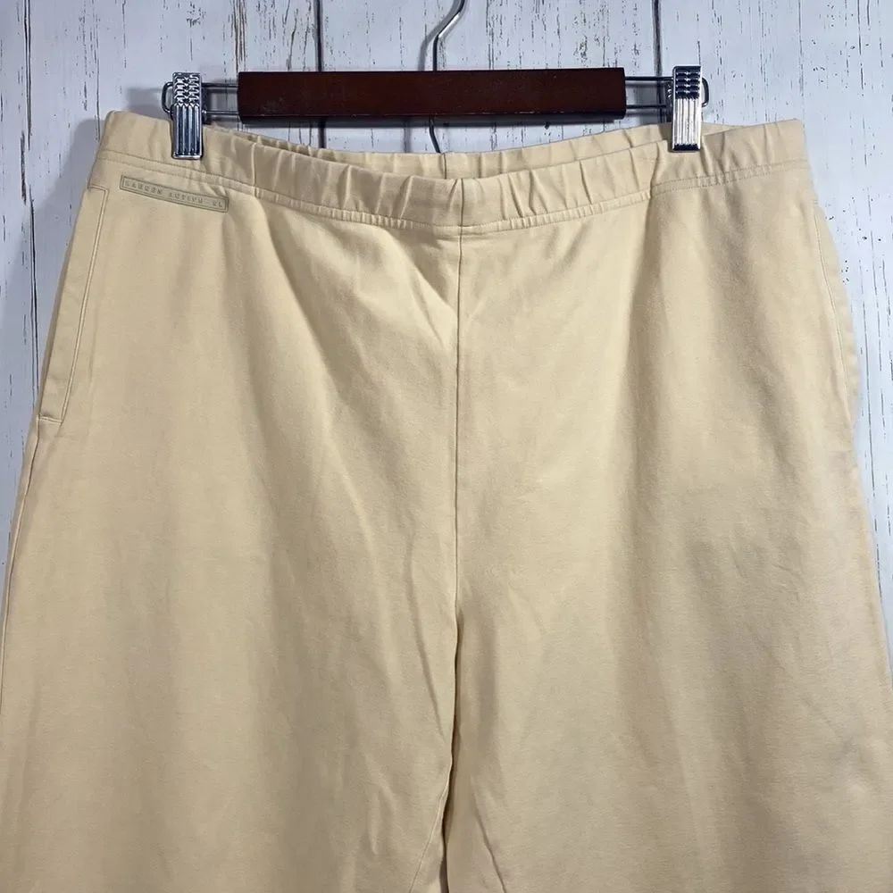 Lauren Active Ralph Lauren Cream Drawstring Capri Pants Size L Athleisure Casual - Picture 3 of 16